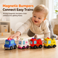 🔥50% OFF 🚗4-Piece Magnetic Electric Toy Car Set – Sound & Light Cartoon Stacking & Crawling Cars for Babies & Toddlers✨