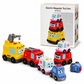 🔥50% OFF 🚗4-Piece Magnetic Electric Toy Car Set – Sound & Light Cartoon Stacking & Crawling Cars for Babies & Toddlers✨