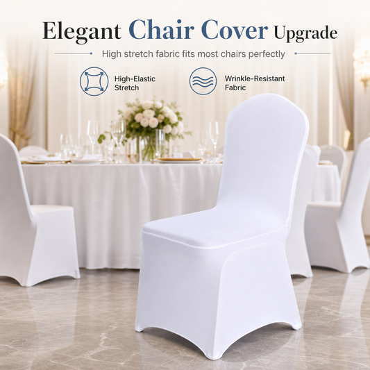 ⏳Time-Limited Special⏰ Universal Stretch Spandex Dining Chair Cover – Full Slipcover Protector for Wedding, Party & Banquet ✨