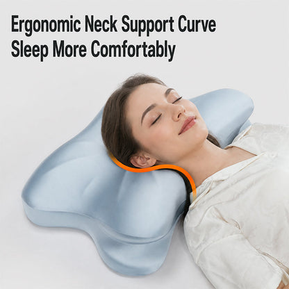 ⏳50% off🌃 Ergonomic Memory Foam Pillow – Slow Rebound Cervical Neck Support Cushion for Sleeping, Home & Travel 🛋️