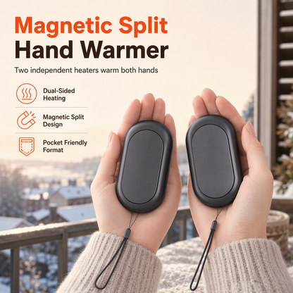 ❄️New Winter Arrivals🔥 Magnetic Split 2-in-1 Rechargeable Hand Warmer – Mini Portable USB Electric Hand Warmer for Winter, Travel & Outdoor ✨