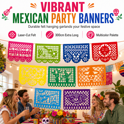 💀 Festive Sale!🕯️ Day of the Dead Paper-Cut Style Garland ✨