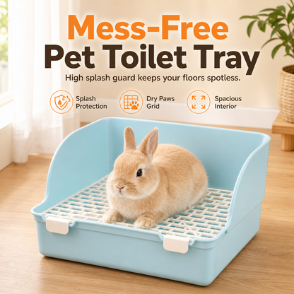 📢New Arrival!🐰Extra Large Rabbit Litter Box & Small Animal Litter Tray – Perfect for Guinea Pigs, Chinchillas & Dwarf Rabbits ✨