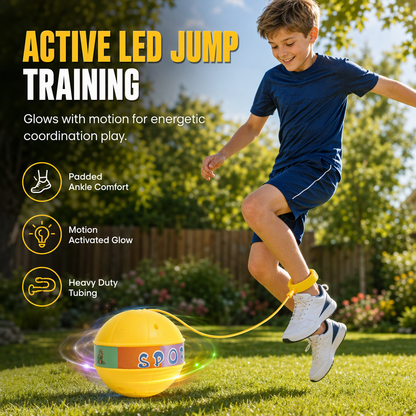 ⏳Time-Limited Special ⚽ Kids Flashing Skip Ball – LED Light-Up Ankle Toy with Soft Sponge Sleeve, Spark Active Play & Coordination