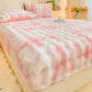 🛏️Soft Rabbit Plush & Milk Velvet Fitted Sheet Mattress Cover🐰 – Cosy, Dustproof Protection for a More Comfortable Bed ✨