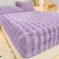 🛏️Soft Rabbit Plush & Milk Velvet Fitted Sheet Mattress Cover🐰 – Cosy, Dustproof Protection for a More Comfortable Bed ✨
