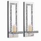 ⏳ Limited-Time Offer! 🕯️ Set of 2 Silver Mirrored Candle Holders – Acrylic Crushed Diamonds Add Sparkling Elegance to Living & Dining Rooms ✨