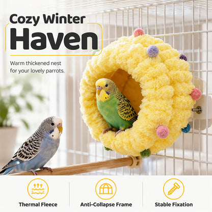 🔥 Save 50%! 🐦Hanging Bird Bed – Coral Fleece & Cage-Friendly Comfort, Give Your Feathered Friend a Cosy Spot to Rest ☁️✨