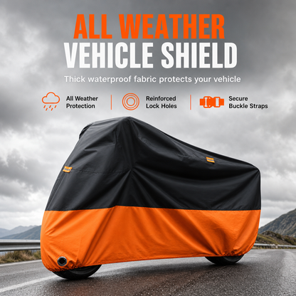 ⌛️Limited-Time Offer! 🏍️ Waterproof Motorcycle Cover with Lock Holes – Keep Your Bike Dry & Secure in Rain, Snow & UV 🌧️🔒
