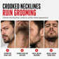 🧔Red 4-Piece Beard Shaping Tool & Hair Styling Comb Set – Shape Your Beard, Tidy Your Neckline & Look Sharp at Home ✨