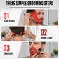 🧔Red 4-Piece Beard Shaping Tool & Hair Styling Comb Set – Shape Your Beard, Tidy Your Neckline & Look Sharp at Home ✨