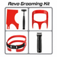 🧔Red 4-Piece Beard Shaping Tool & Hair Styling Comb Set – Shape Your Beard, Tidy Your Neckline & Look Sharp at Home ✨