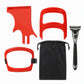 🧔Red 4-Piece Beard Shaping Tool & Hair Styling Comb Set – Shape Your Beard, Tidy Your Neckline & Look Sharp at Home ✨