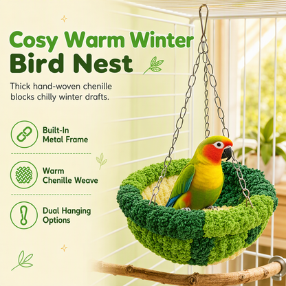 🐦Warm Winter Cotton Bird Nest Hammock – Give Your Parrot, Cockatiel or Budgie a Cosy Place to Sleep & Swing ✨