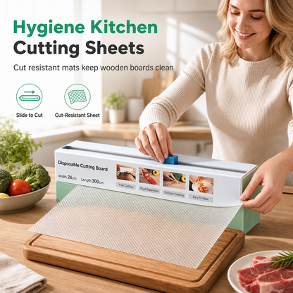 🔥 50% OFF 🔪Disposable Cutting Board Sheets Roll – Food-Grade POE Protector Mat, Keep Prep Tidy & Skip the Scrubbing ✨