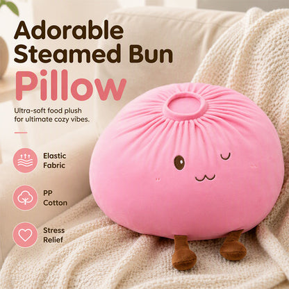 📢50% - OFF 🔥Cute Bao Bun Plush Pillow 🛏️– Soft, Squishy & Irresistibly Cosy, A Sweet Treat for Your Sofa, Bed or Desk 🛋️✨