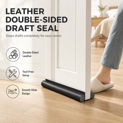 ⏳Time-Limited Special⏰ DIY Leather Under-Door Draft Stopper – Helps Keep Draughts & Insects Out, Cosy Bedroom Comfort 🏠