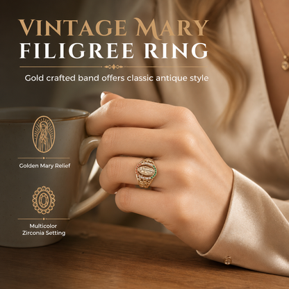 🌸 50% OFF NOW! 🌸 Gold Tone Metal Goddess Portrait & Flower Ring – A Mythical Touch for Everyday & Occasion Wear ✨