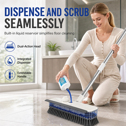 ⏳Limited-Time Offer!🧹4-in-1 Liquid Dispensing Floor Brush – Scrub, Scrape, Squeegee & Tweeze, Deep Clean Any Floor with One Tool ✨