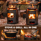 🔥 50% OFF!🍳 Portable Multi-Functional Camping Stove – Efficient Heat & Cooking System, Durable Metal Design, Easy Carry for Outdoor Adventures 🏕️💪
