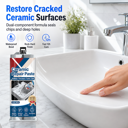 ⌛️ Limited-Time Offer! 🛁Ceramic Tile Repair Paste – Quick-Drying Crack & Chip Filler, Waterproof Epoxy for Sinks, Tiles & Marble 🛠️