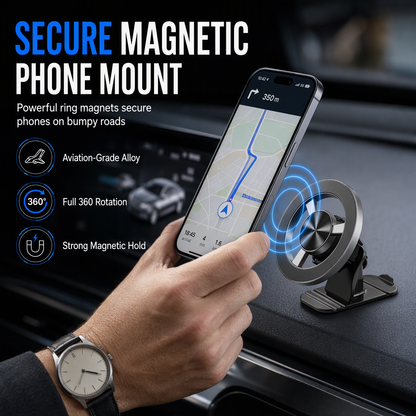 ⏰Last Day Sale!🎁🚗Strong Magnetic Car Phone Holder – Adhesive Dashboard Mount for Secure, Hands-Free Navigation 💪✨