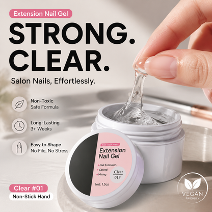 ⏳LIMITED TIME-JUST ￡9.9!!💅 Solid Nail Extension Builder Gel – Non-Flowing Easy Application for Nail Art ✨