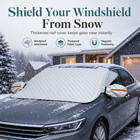 📢📢50% OFF !! ⏰❄️ Careluxpro Magnetic Windscreen Snow Cover – Thickened Half Cover for Cars & SUVs 🚗✨