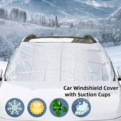 📢❄️Winter Sale! JUST ￡7.99!! ⛄️All Seasons Sunshade Ice Cover – Protect Your Windscreen from Sun, Frost & Snow, Easy to Fit & Store 🚗✨