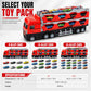 🚚 50% OFF !!🏗️Transforming Carrier Truck Toy – 207cm Catapult Race Track & Mini Alloy Vehicles, Build, Launch & Race Into Big Adventures