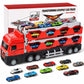 🚚 50% OFF !!🏗️Transforming Carrier Truck Toy – 207cm Catapult Race Track & Mini Alloy Vehicles, Build, Launch & Race Into Big Adventures