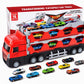 🚚 50% OFF !!🏗️Transforming Carrier Truck Toy – 207cm Catapult Race Track & Mini Alloy Vehicles, Build, Launch & Race Into Big Adventures