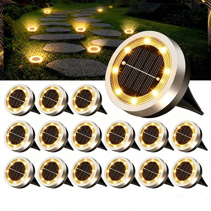 🔥50% OFF!!📢☀️ Outdoor Garden Solar Ground Lights – 4 Pack ✨