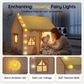 🔥Limited-Time Offer!🏠Magical Indoor Play Tent with Fairy Lights – Spacious, Breathable & Yellow Gingham, Turn Any Corner Into a Cosy Hideaway for Kids ✨