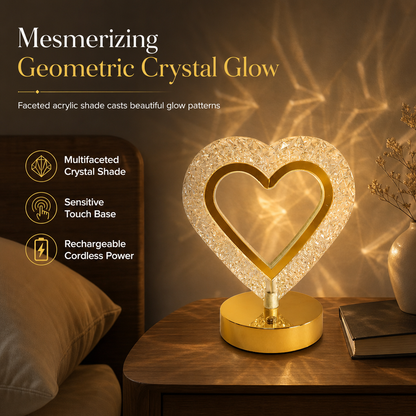 🎁2026 New Arrivals 50% OFF💥Crystal Geometric Night Light – Touch Control, 3D Refraction Glow & Rechargeable – Bedroom Atmosphere Lamp 🌙