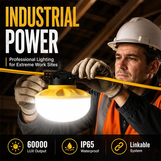 📢📢New Arrival! 💡LED Construction Work Light String – Bright, Portable & Easy to Hang, Light Up Building Sites, Garages & Workshops With Less Fuss ✨