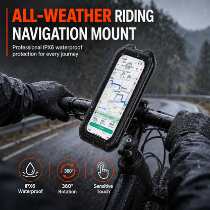 ⏳🔥LIMITED-TIME OFFER!!! ⏰Waterproof Bike & Motorcycle Phone Holder – Touch Screen & 360° Rotation 🚴