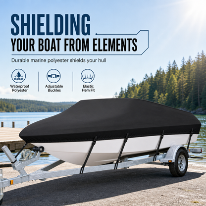 🔥50% OFF!!!🚤 Waterproof Outdoor V-Hull Boat Cover – Heavy-Duty Protection for Boats ✨