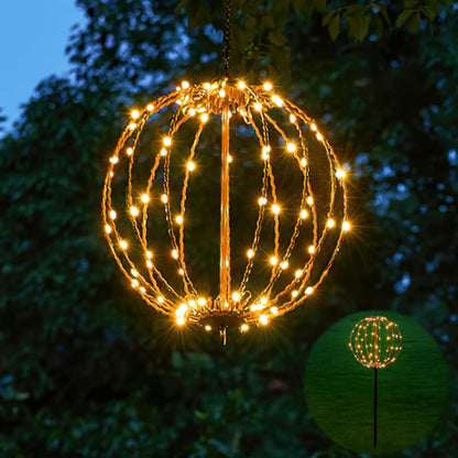 🔥50% OFF!!📢🔮 Hanging LED Sphere Light – 360° Glow & Weatherproof Metal, Add a Magical Touch to Patios, Gardens & Holidays 💪