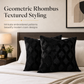 ⏳HOT SALE- 50%OFF!!🛋️Soft Plush Cushion Cover – Embroidered Geometric Diamond Pattern, Add Minimalist Cosy Charm to Sofa & Bed ✨