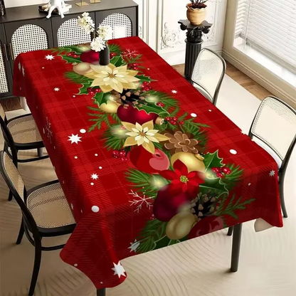 ⏳Festive Sale! 🎄 Waterproof Rectangular Christmas Tablecloth – Protect Your Table & Add Instant Holiday Charm ✨