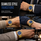 ✨JUST ￡11.99!!!⌚ Men's Steel Band Quartz Watch – Blue Glass Three-Eye Dial Luxury Style