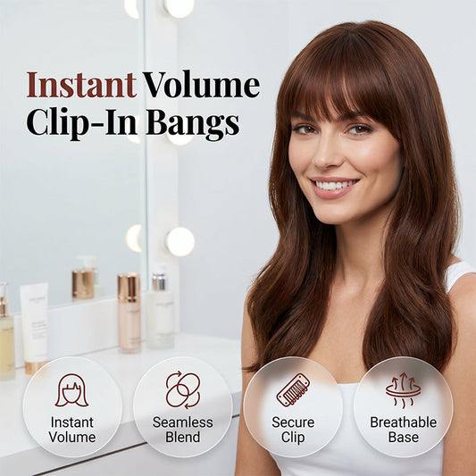 JUST ￡7.99!!!💇‍♀️ Synthetic Straight Fringe Bangs Hair Extension – Instant Hairstyle Change ✨