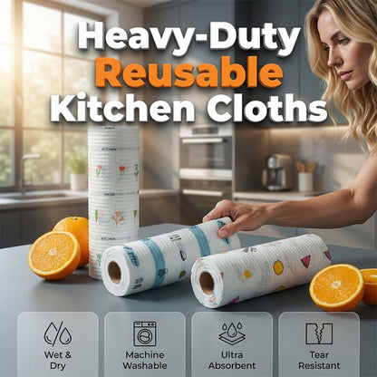 🧽 Pre-Soaped Disposable Kitchen Wipes – Quick Cleaning Towels for Daily Messes ✨