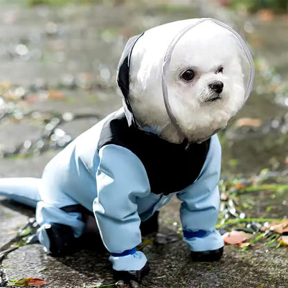 🔥50% OFF!!📢🐾 Cute Full-Wrap Pet Rain Coat with Mask – Waterproof, Windproof & Full Coverage, Keep Your Pet Dry on Rainy Walks ✨