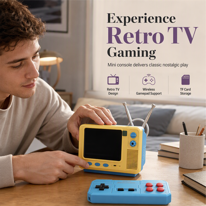 📢NEW ARRIALS SALE!!🔥📺Nostalgic GV300S Mini TV Game Console, Retro Bookshelf Design, TF Card Version & Wireless Game Player✨
