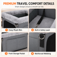 🔥50% OFF!!📢🐶🚗 Secure Travel Pet Bed – Heavy-Duty Metal Frame, Waterproof Oxford & Safety Leash 🛡️