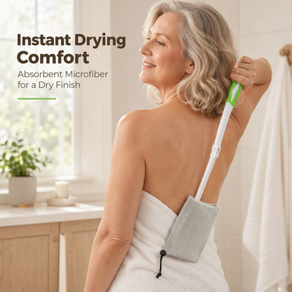 📢📢50% OFF!!!🛁✨ Long Handle Back Scrubber – Soft Bristles & Towel, Easy-Reach Bath Brush 🧼