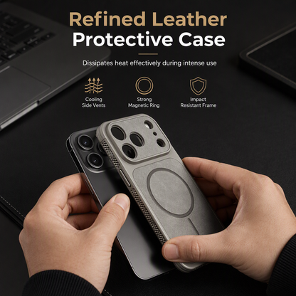 ⏳🔥LIMITED-TIME 50% OFF! ⏰📱 Shockproof Magnetic Faux Leather Phone Case – Slim Protection & Magnetic Convenience 🛡️✨