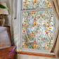 🔥50% OFF!!📢🌈 Rainbow Static Cling Window Film – Colourful Flower Glass Sticker, Cuttable & Decorative